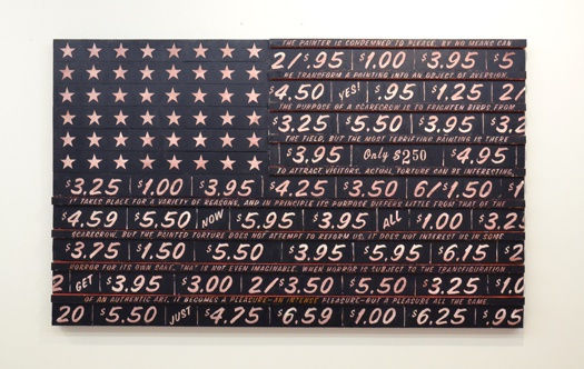 Black Flag for Georges Bataille, 2012 Acrylic on Plaster and Wood