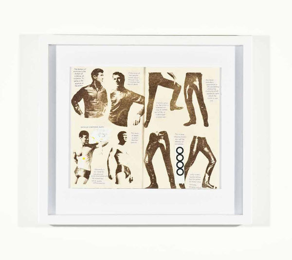 Bataille's Bathing Suits, 2011 Signed on verso Acrylic and mixed media on card