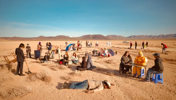 Afterparty, 2026, LCD monitors, 8k video 9.5 min loop