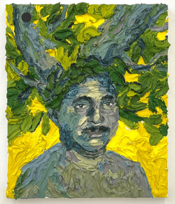 Rafael Prado, Chico Mendes, 2024, Olio su tela, 60 x 50 cm