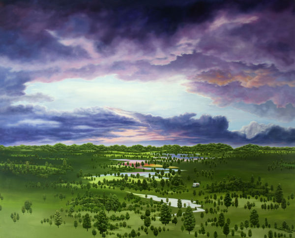 Kassel-air stream oil on canvas 130 x 162cm 2019