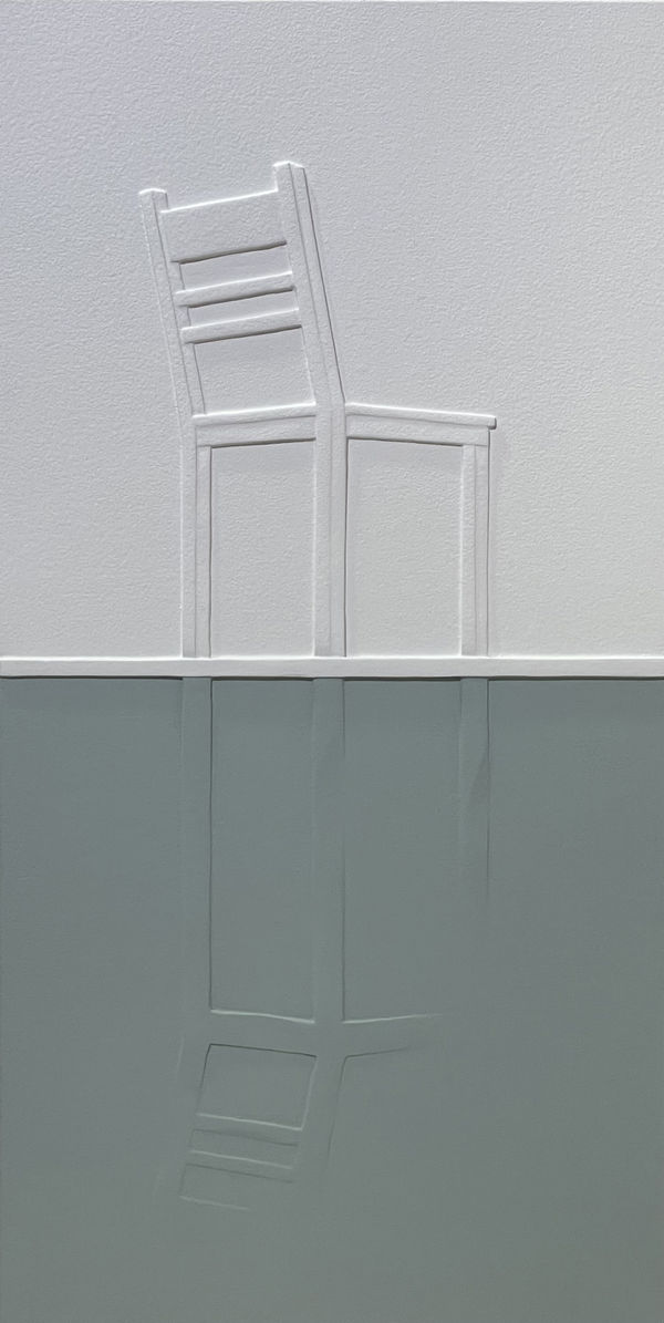 KIM JEEYEON The Place_Study Putty and Paint on Plywood 45 × 23cm 2025