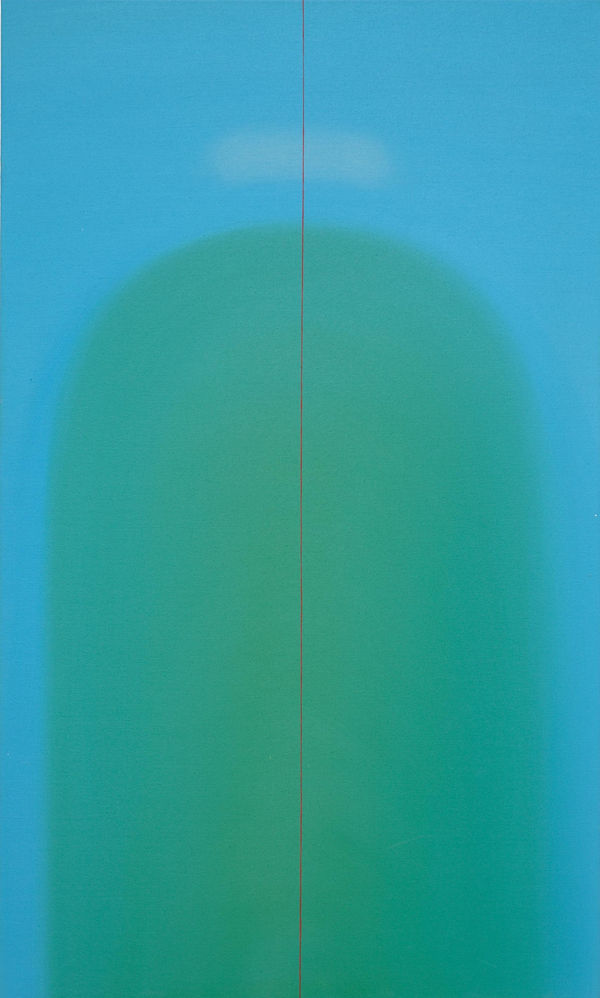 GHIL WOOJUNG Savouring Silence 21 Oil on linen 100 x 50cm 2023