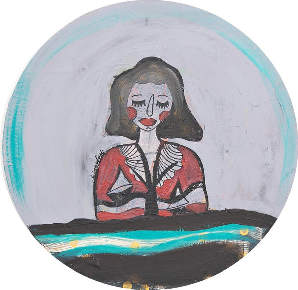 Lina Al Aali The Woman Who Once Was series , 2025 Acrylic on canvas 50 x 50 cm