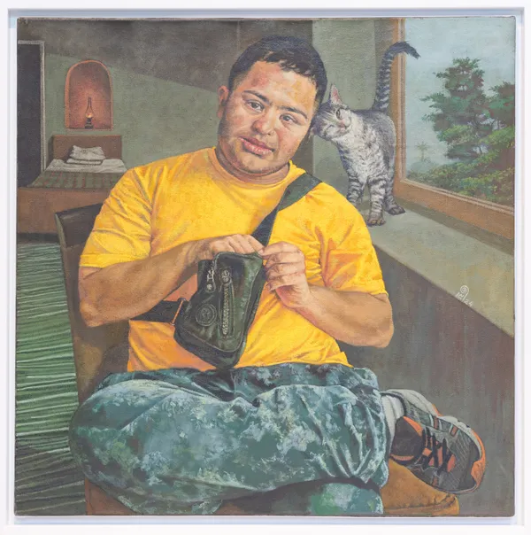 Walid Ebeid The Hearted, 2024 Oil on canvas 80 x 80 cm