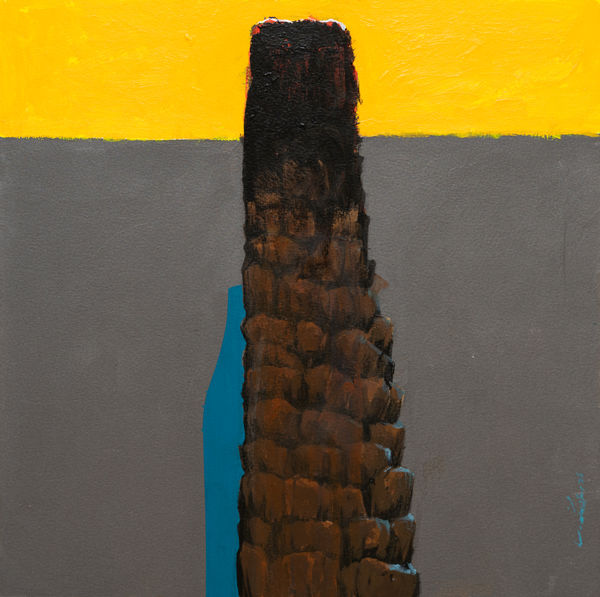 Salem Mathkour Portrait, 2026 Mixed media on panel 30 x 30 cm