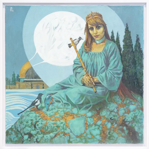 Walid Ebeid Fairuz, Morning Breeze, 2022 Oil on canvas 80 x 80 cm