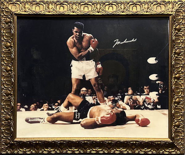 Muhammad Ali Hand-Signed “Ali Over Liston” 16×20 Photograph — Iconic Sonny Liston Knockout Image by Neil Leifer