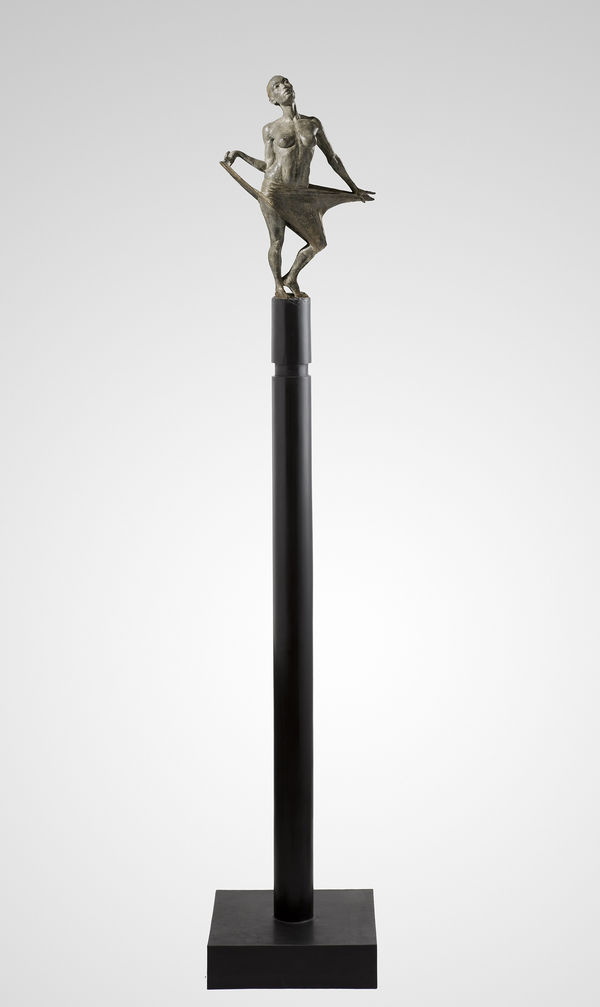 Academia Column, Bronze, Dancer, Column, Female, Ballet