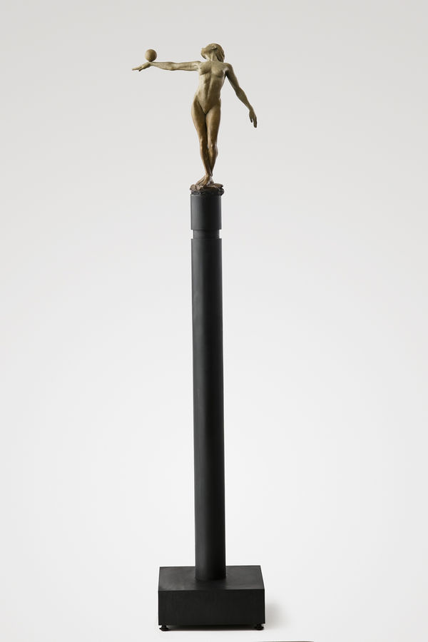 Balance Column, Bronze, Sphere, Column, Female