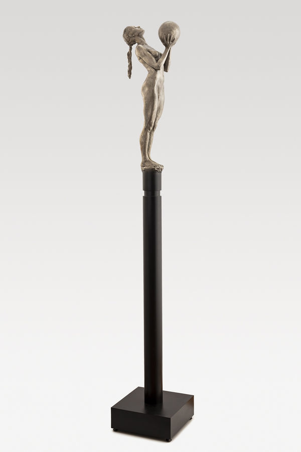 Balance Column, Bronze, Sphere, Column, Female