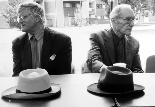 Allen Ginsberg, David Hockney and William S. Burroughs, Naropa Institute, Boulder, Colorado, 1989