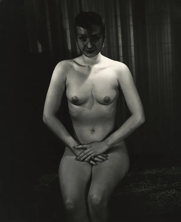 Weegee, Nude with Veil, c.1950s