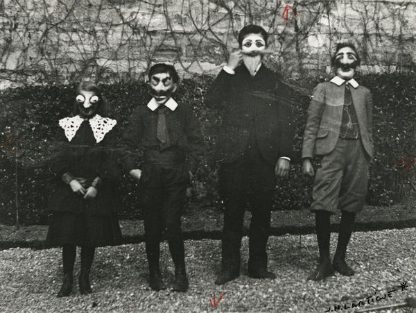 Jacques-Henri Lartigue, Mardi Gras with Bouboutte, Louis, Robert, and Zissou, Paris, 1903