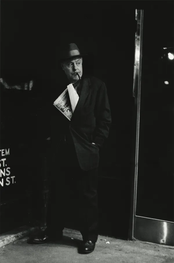 Larry Siegel, Man with Newspaper, New York, 1959