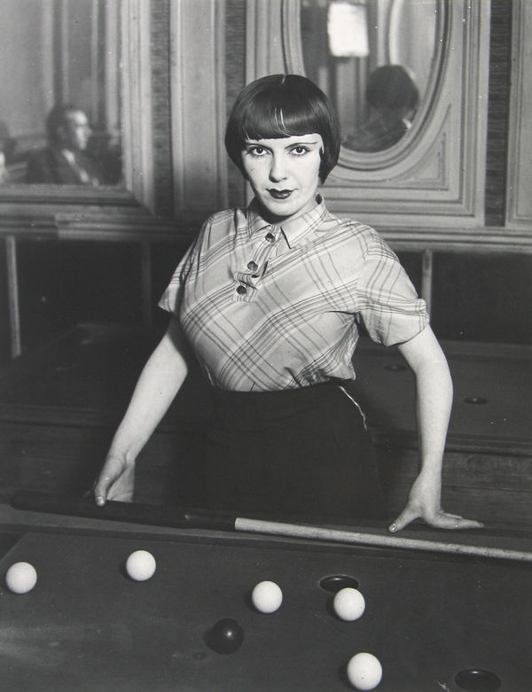 Brassaï, Girl Playing Snooker in Montmartre, 1933
