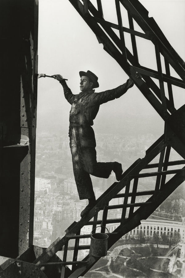 Marc Riboud, Painter on the Eiffel Tower, Paris, 1953