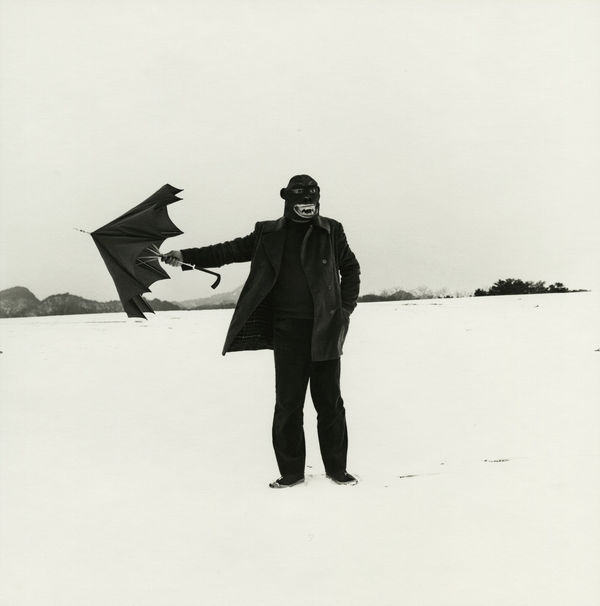 Shōji Ueda, Self Portrait with Gorilla Mask, 1975