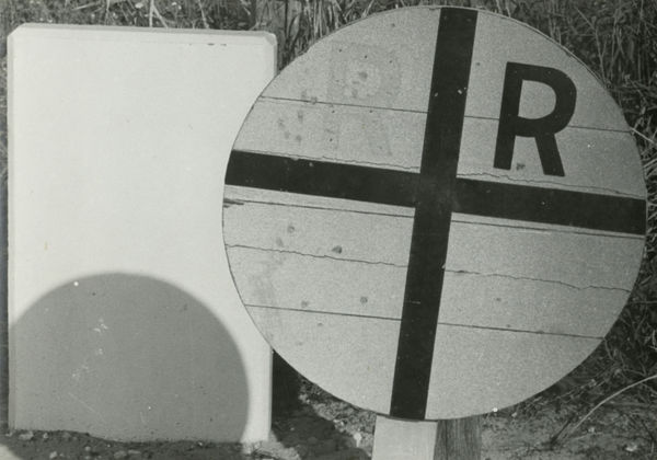 Arnold Newman, Railroad Sign, West Palm Beach, FL, 1941