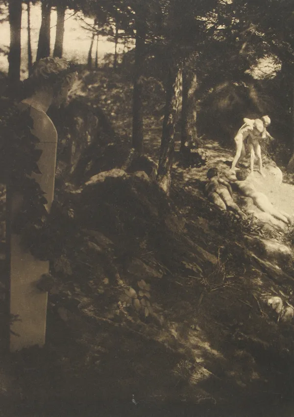 Clarence H. White, Boys Wrestling, 1908