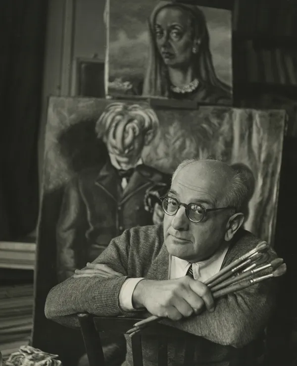 Leslie Gill, Savinio, Painter, Rome, 1947