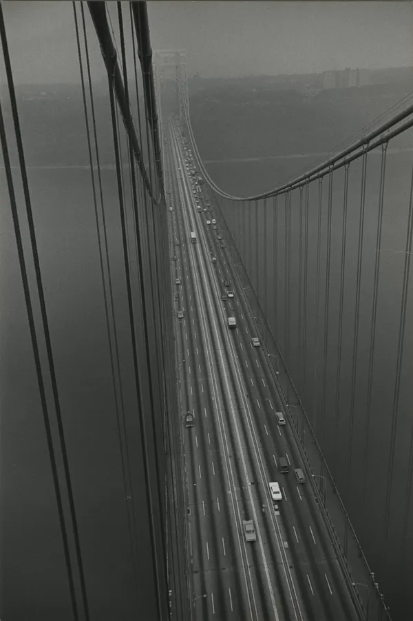 Ann Treer, Aerial view over George Washington Bridge, 1961