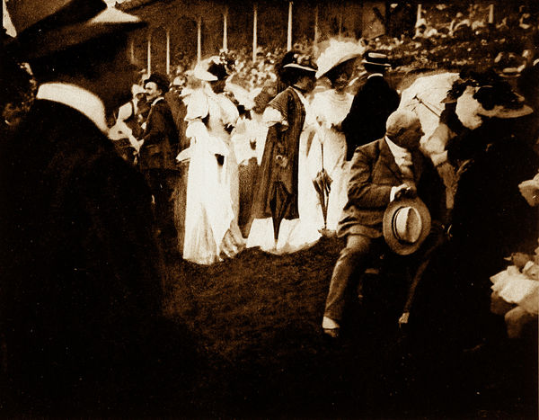 Edward Steichen, Steeplechase Day, Paris; Grand Stand, 1913