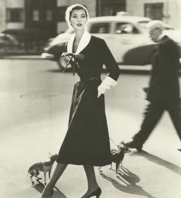 Norman Parkinson, Barbara Mullen with Dogs for Vogue, 1952