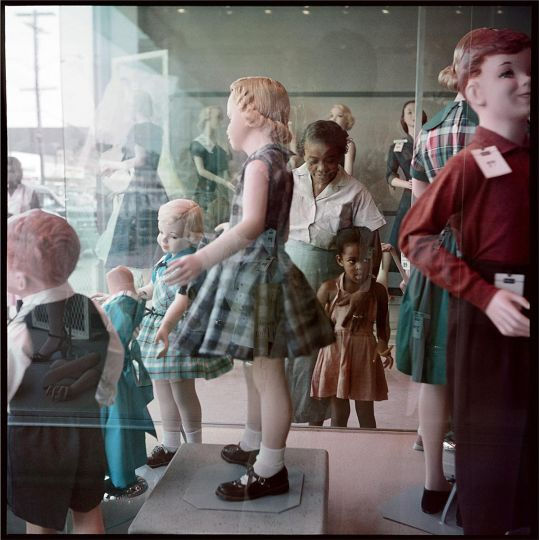 Gordon Parks, Ondria Tanner and Her Grandmother Window-Shopping, Mobile, Alabama, 1956