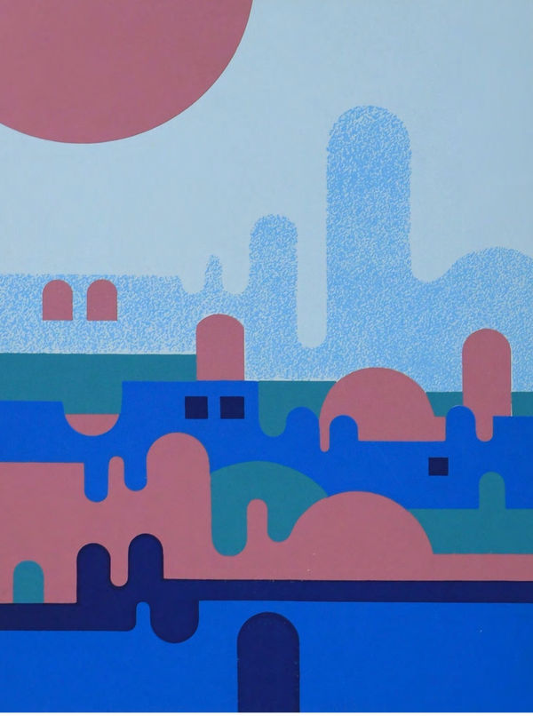 Abderrahmane Rahoule, Medina bleue , 1986