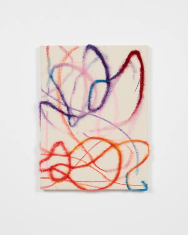 Courtney Childress Untitled Law of Chance IV, 2026 Crayon and wool on canvas 51 × 38 cm | 20 1/10 × 15 in