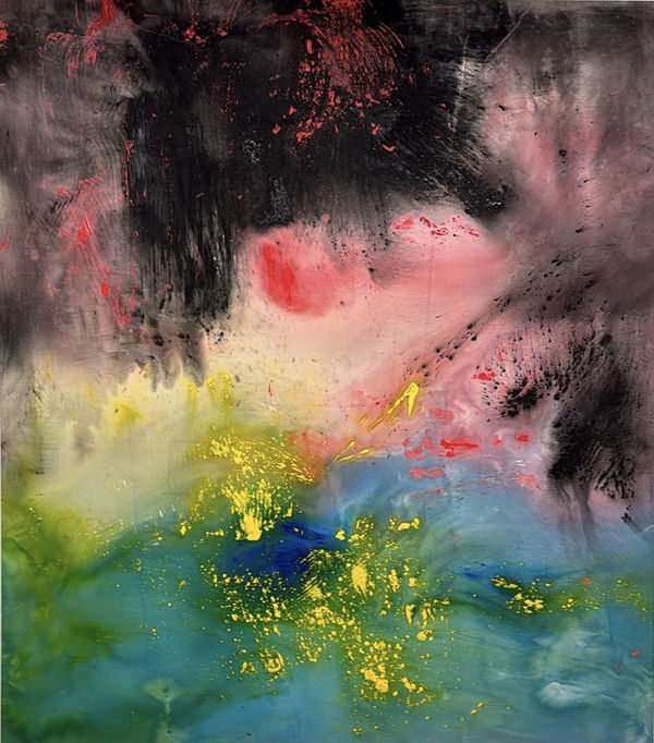 Winston Branch OBE, Across The Mountain, 2023, acrylic on canvas