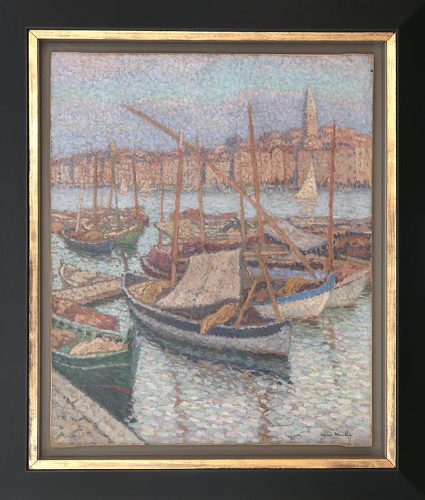 Henri MARTIN, Port de Marseille. Le clocher des Accoules , 1910 (circa), huile sur toile / oil on canvas