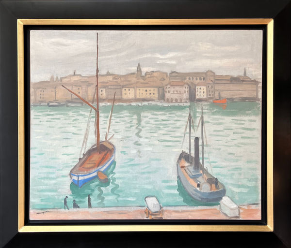 Albert MARQUET, Marseille, les deux bateaux, 1916-1918 (circa) Huile sur toile / Painting oil on canvas