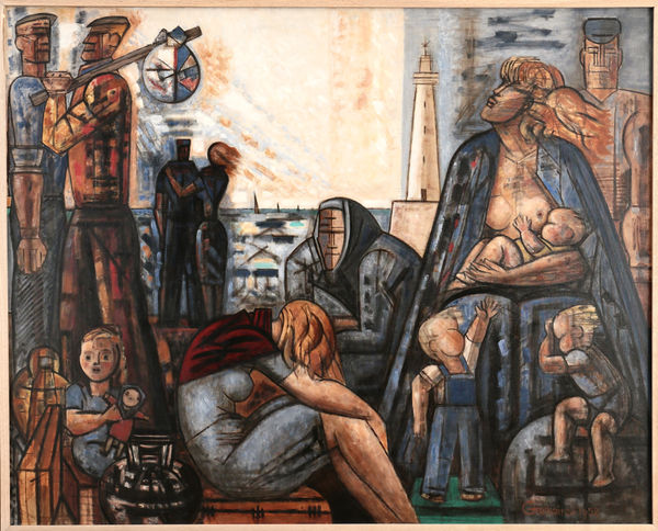 Marcel GROMAIRE, Les Émigrants, 1958, peinture, oil painting , museum piece