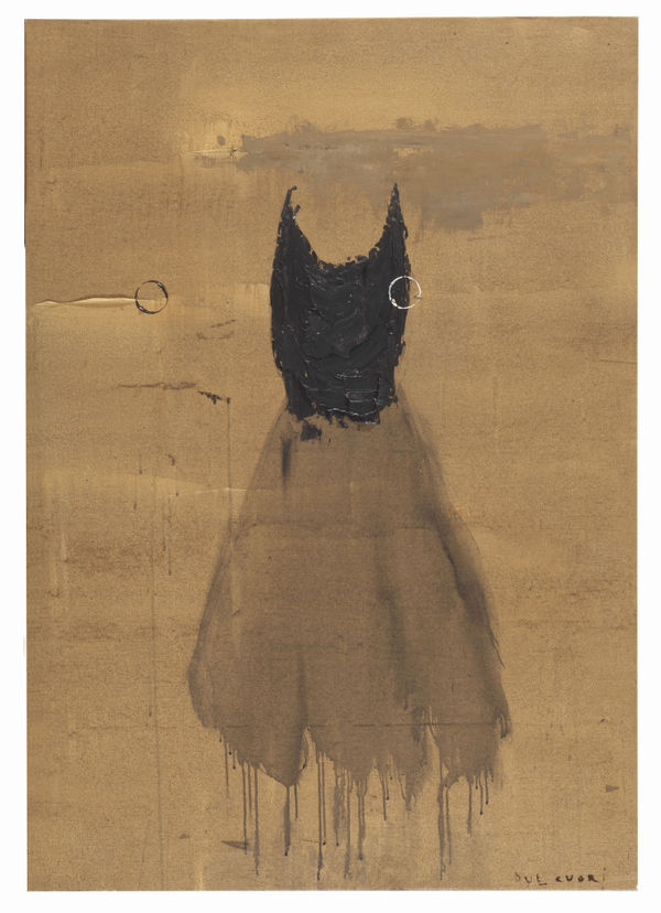 Piero Pizzi Cannella, Due Cuori, 2024 - 2025 134 x 95 cm Tecnica mista su tela