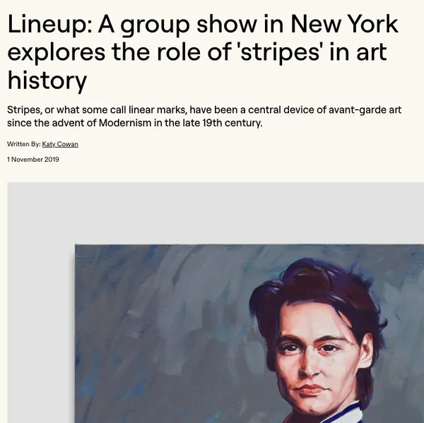 Chloe Wise I A group show in New York explores the role of 'stripes' in art history, Creative Boom