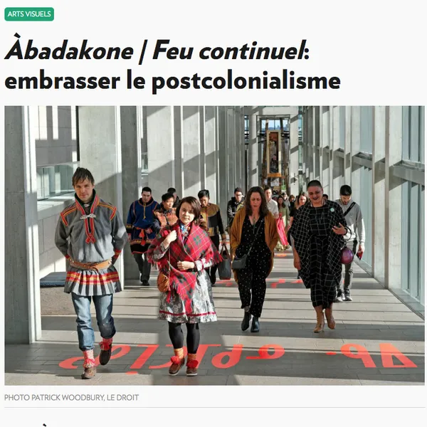 Caroline Monnet | Àbadakone | Feu continuel: embrasser le postcolonialisme, La Presse