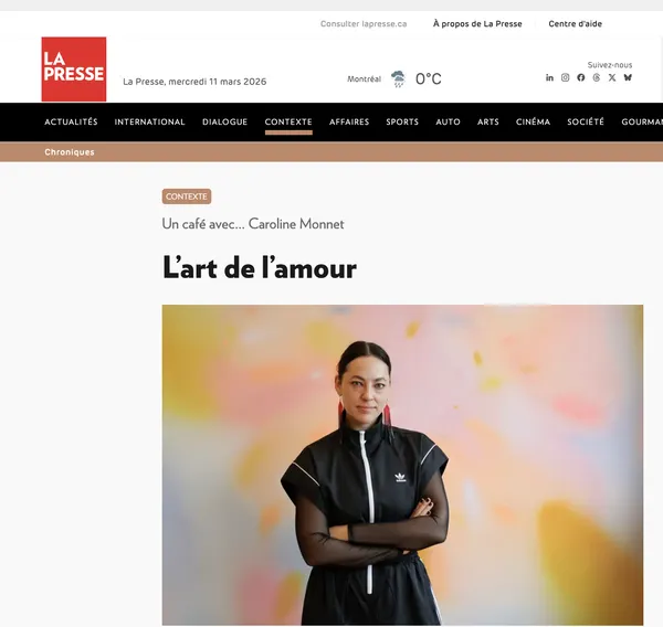 Un café avec… Caroline Monnet L’art de l’amour, La Presse