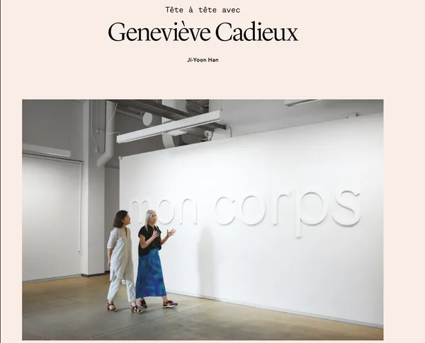 Tête à tête avec Geneviève Cadieux, Esse