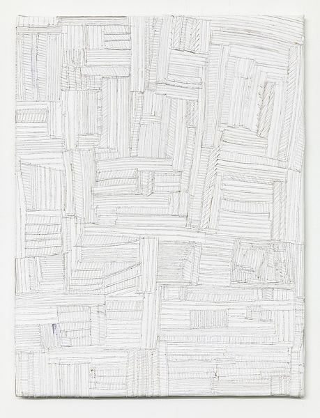 Sergej Jensen Untitled, 2019 Acrylic on sewn linen 100 x 77 cm