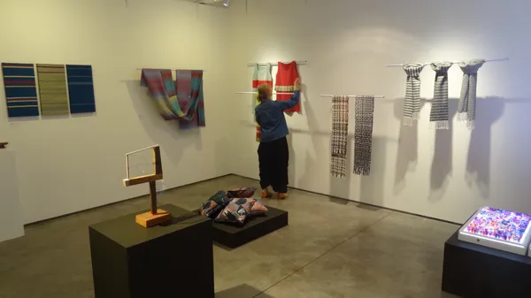 Painting into Textile: Inspired by Michael Kidner, 2016, Flowers Gallery