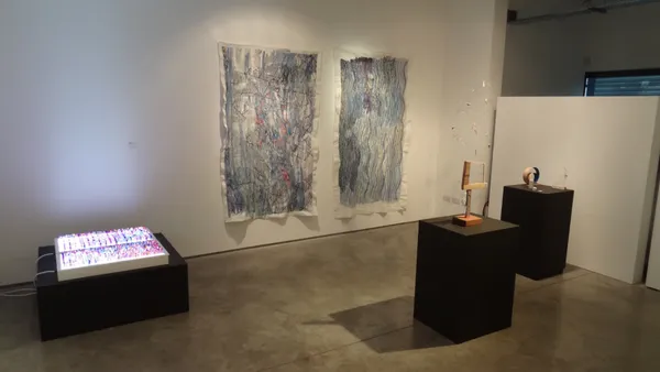 Painting into Textile: Inspired by Michael Kidner, 2016, Flowers Gallery