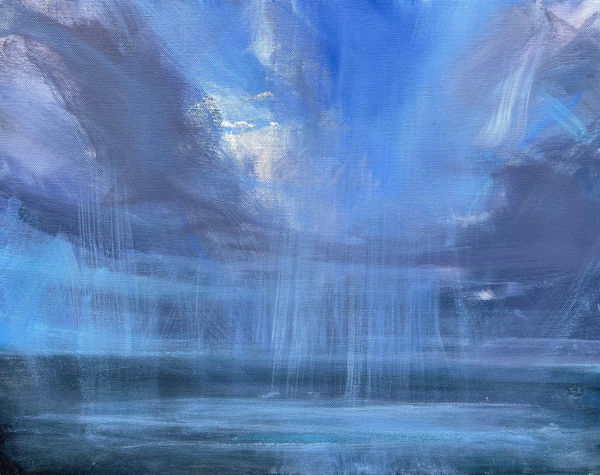 Beyond the Downpours 50 × 40 cm Mixed media on canvas £1300