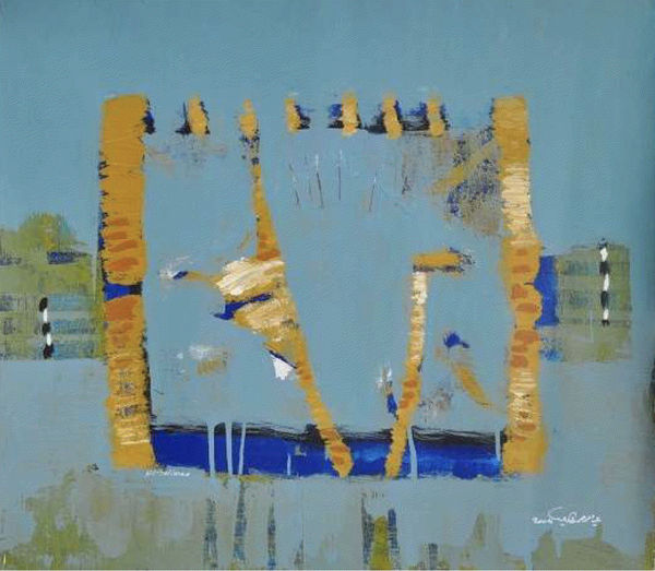 Untitled, 2004 Abdulrahman Alsoliman Acrylic on Canvas 61 x 53 cm