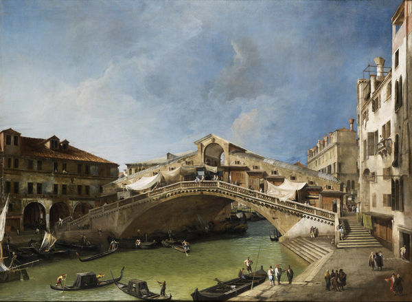 Giovanni Antonio Canal, called Il Canaletto, The Rialto Bridge from the South