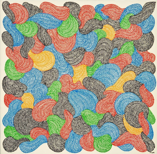 Coloured Spike Oil on Canvas Painting by Jennifer Pinder