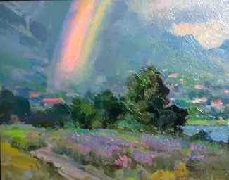 View to Pacific from Waimea 12x24 (2023)