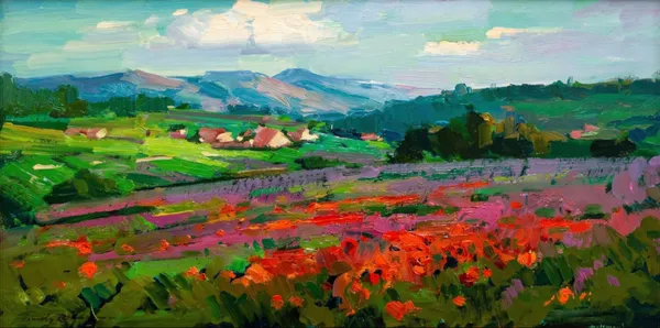 Ovanes Berberian, Burgundy Greens, 2024