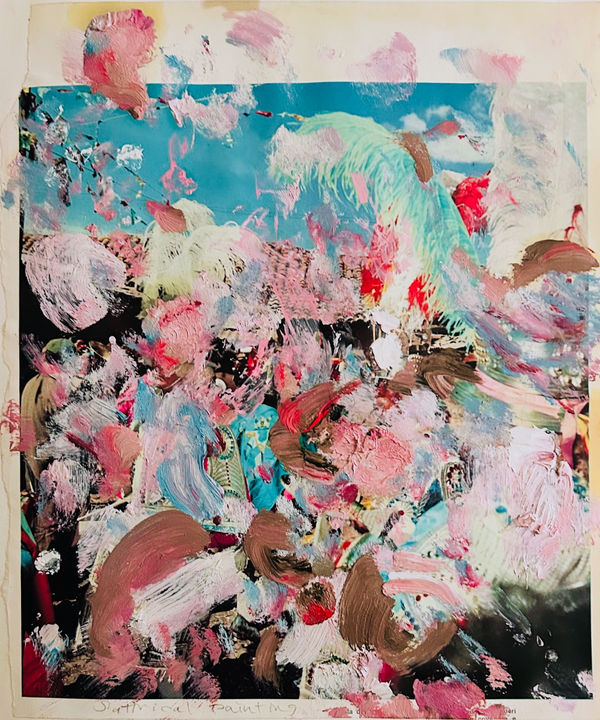 Spring in September Palimpsest Acrylic on paper 29,5 x 24,5 cm 30 September, 2024 Skizzenbuch II